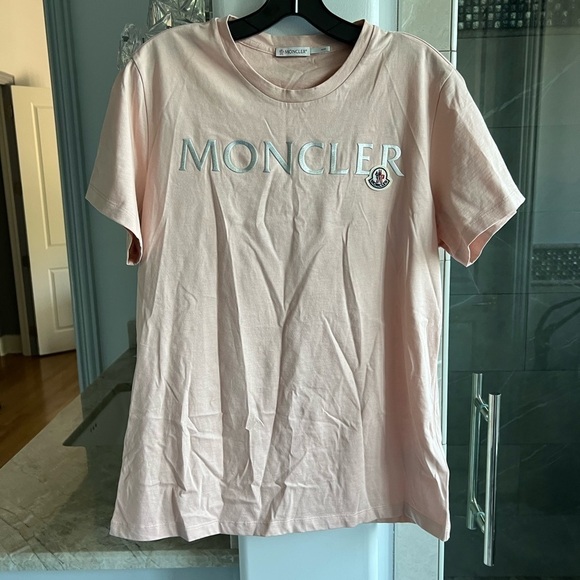 Moncler Metallic Logo Front Cotton T-Shirt - Picture 3 of 12